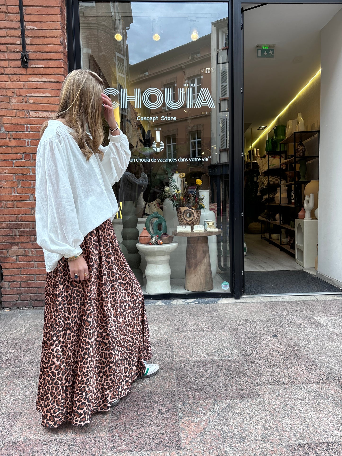 Jupe longue en satin « Léo »