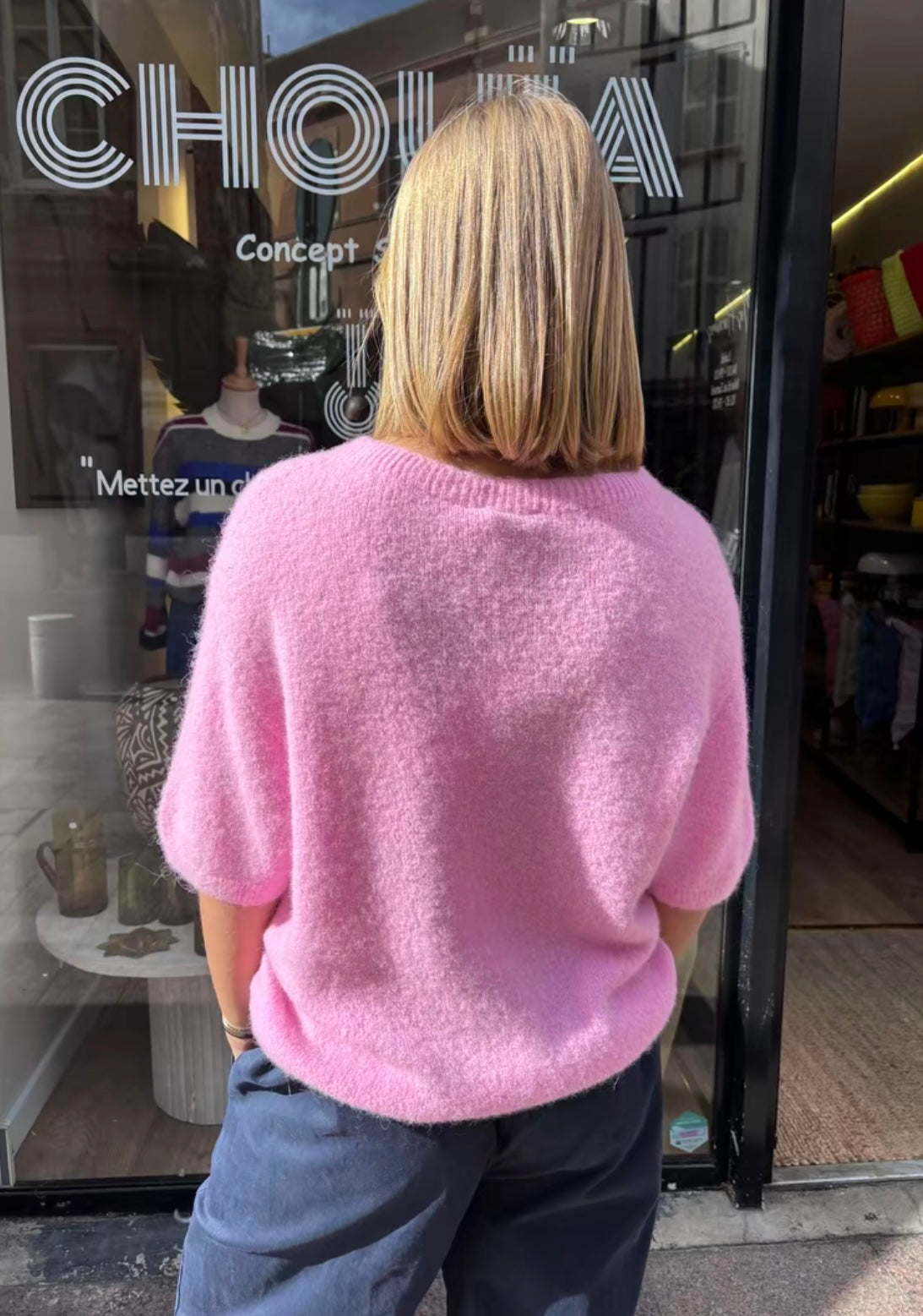 Pull « Alpi » alpaga Rose