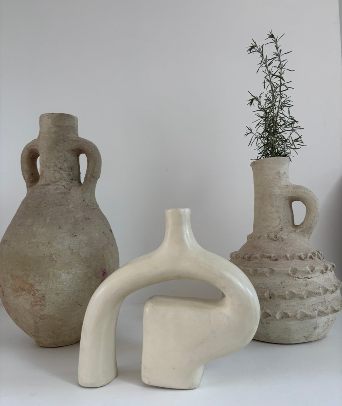 Poterie décoration "Tadelakt" Beige