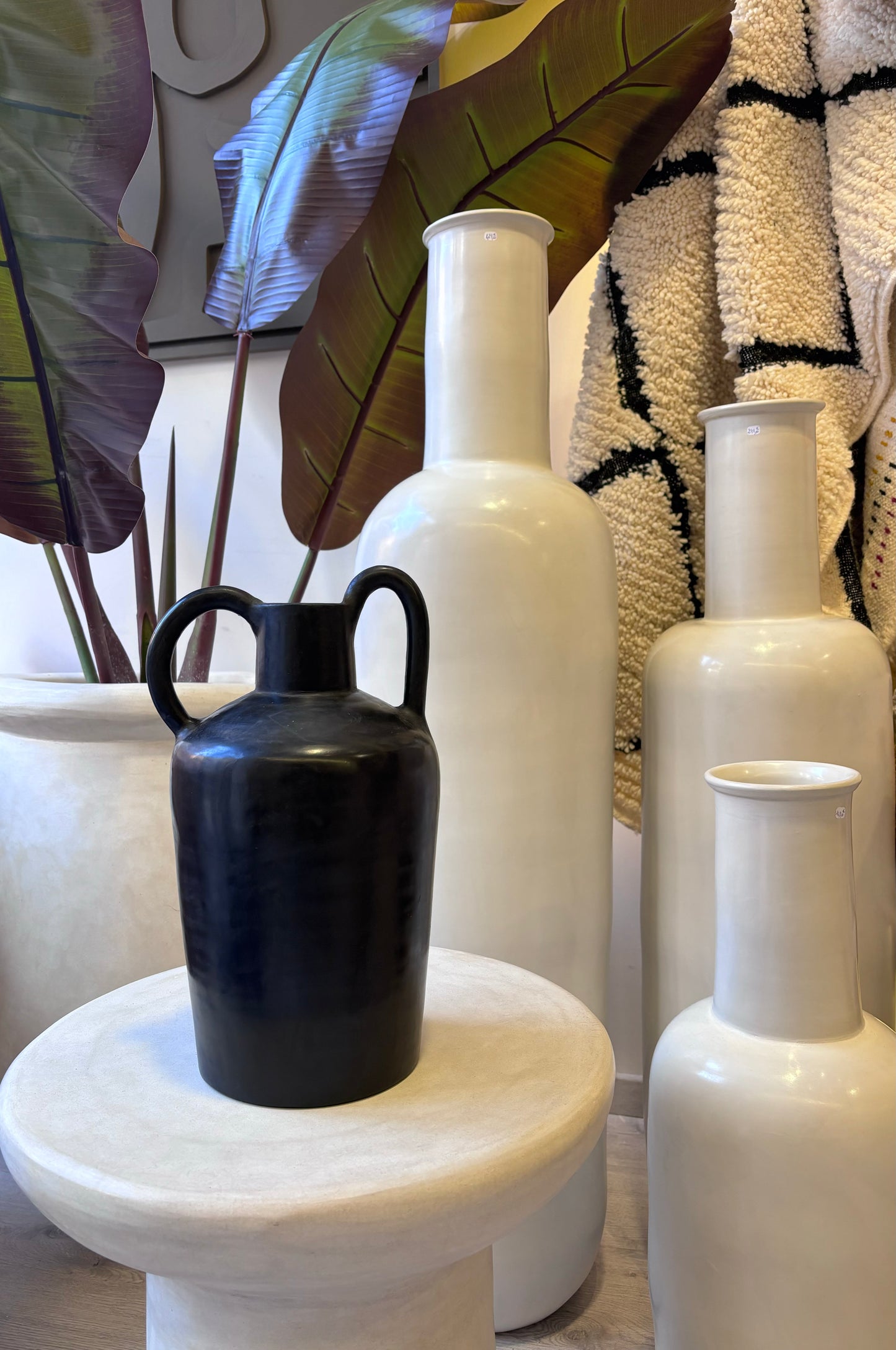 Poterie décoration "Tadelakt" Noir