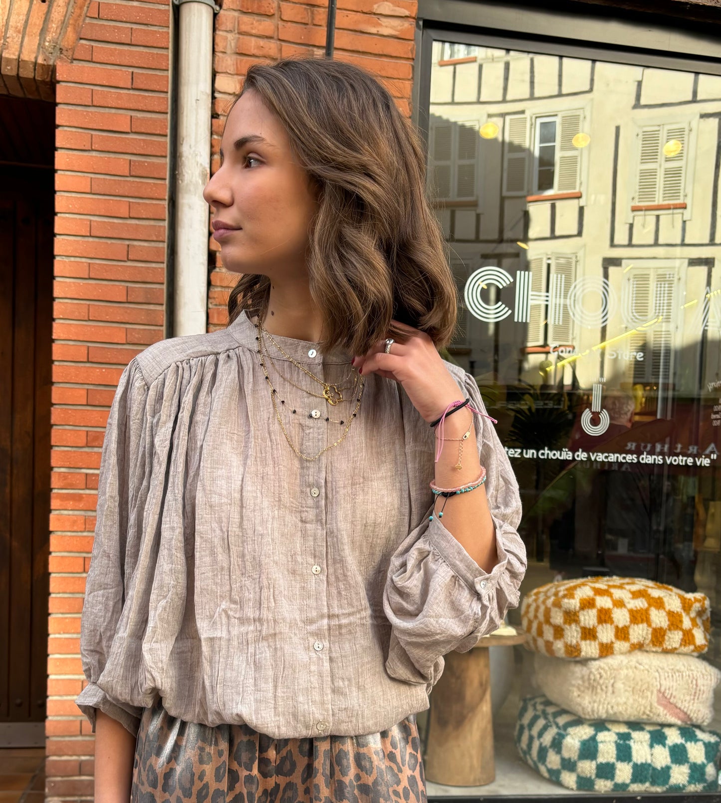 Chemise "Ibiza" Taupe