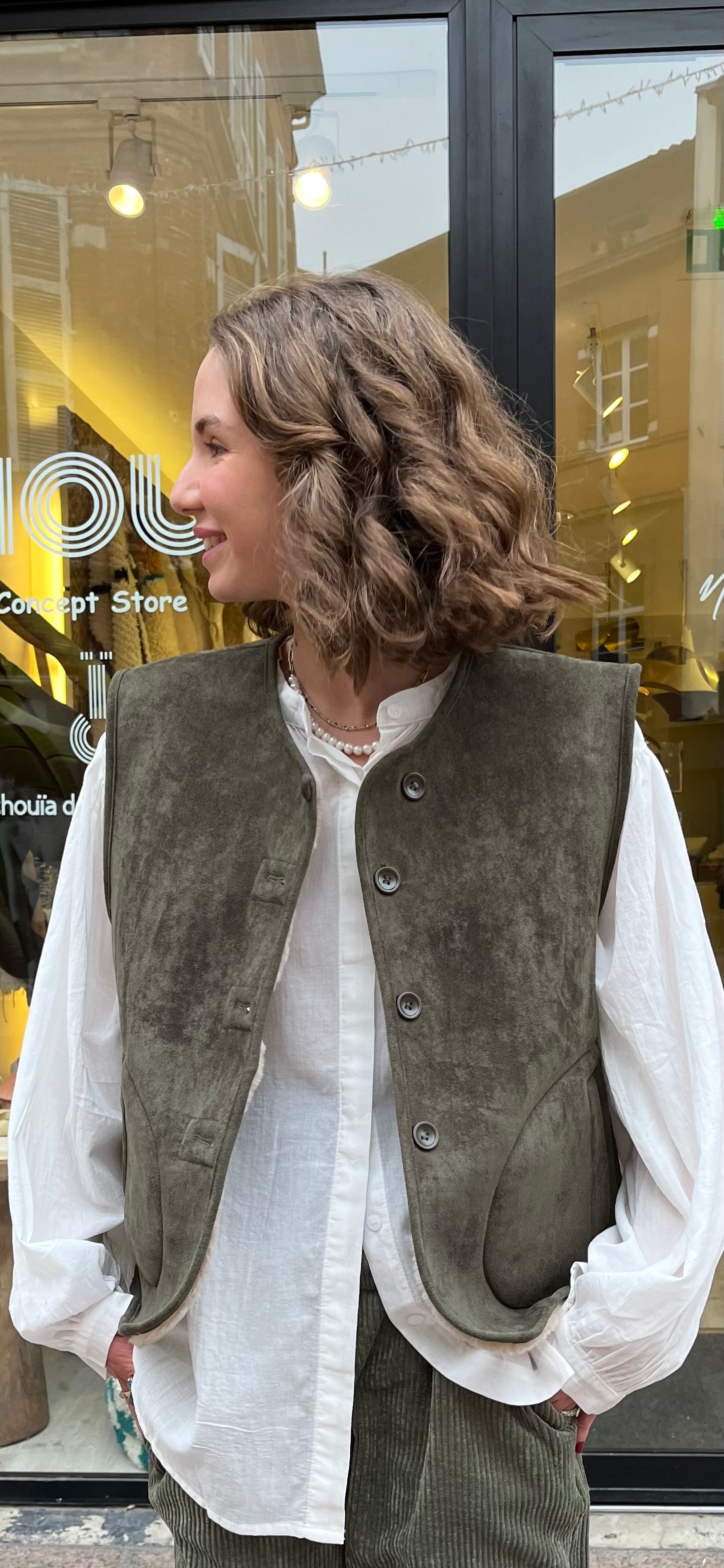 Gilet réversible sans manche "Montana" Kaki
