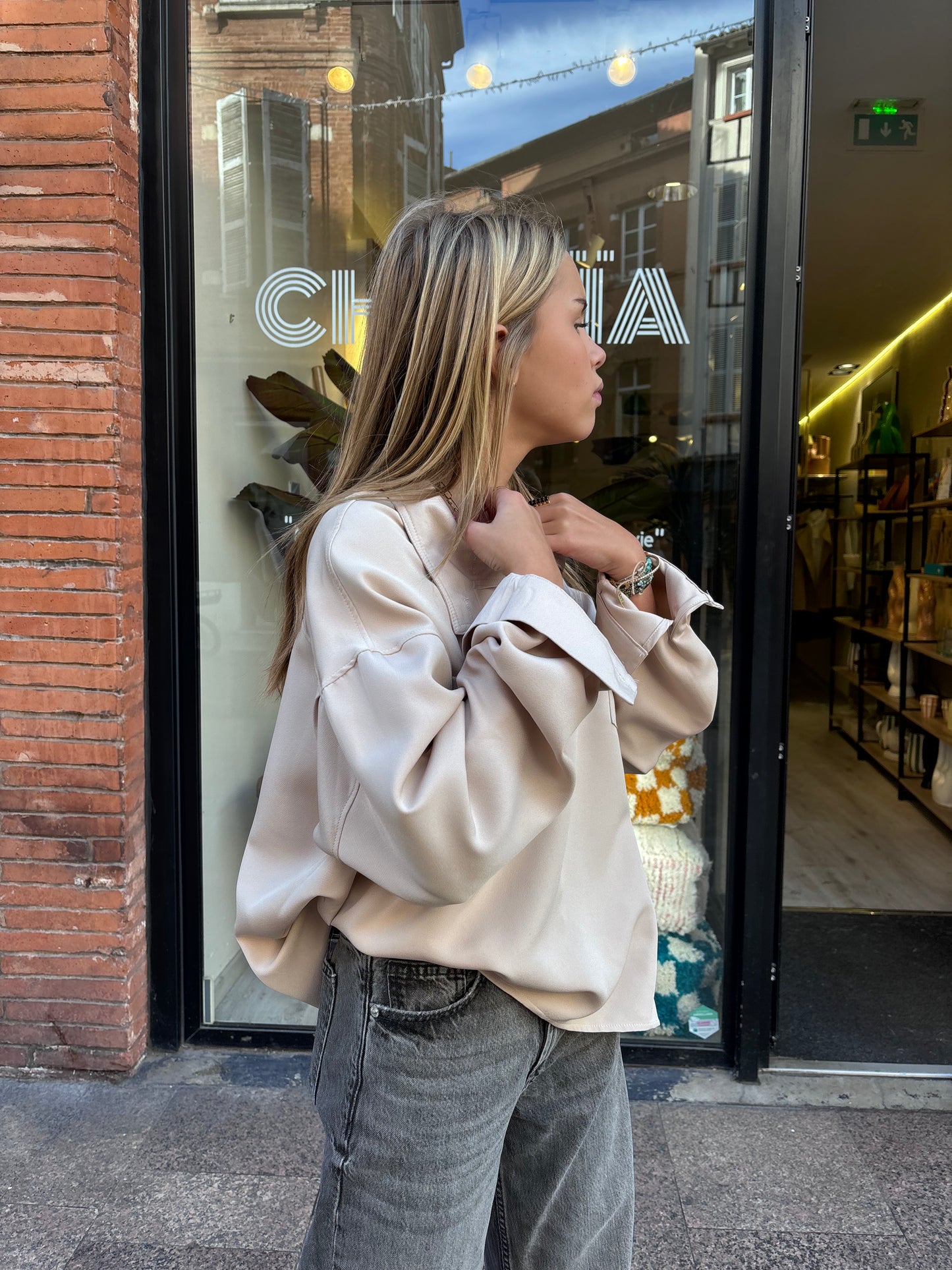 Blouse "Tokyo" Beige