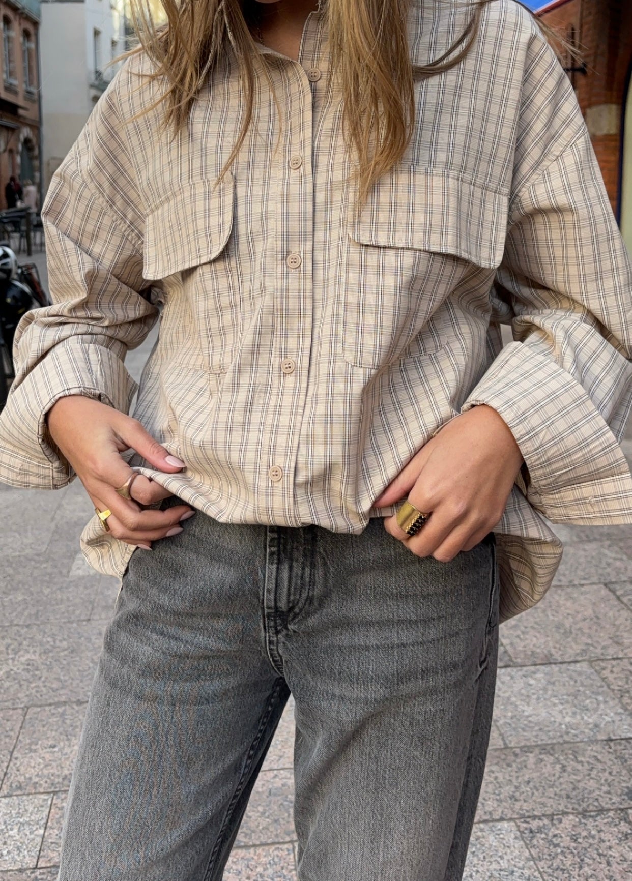 Chemise "Gaspard" Beige Marron