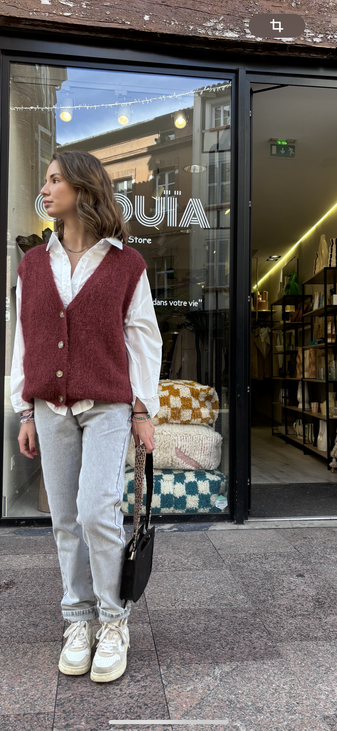 Pull sans manche "Sandry" Bordeaux