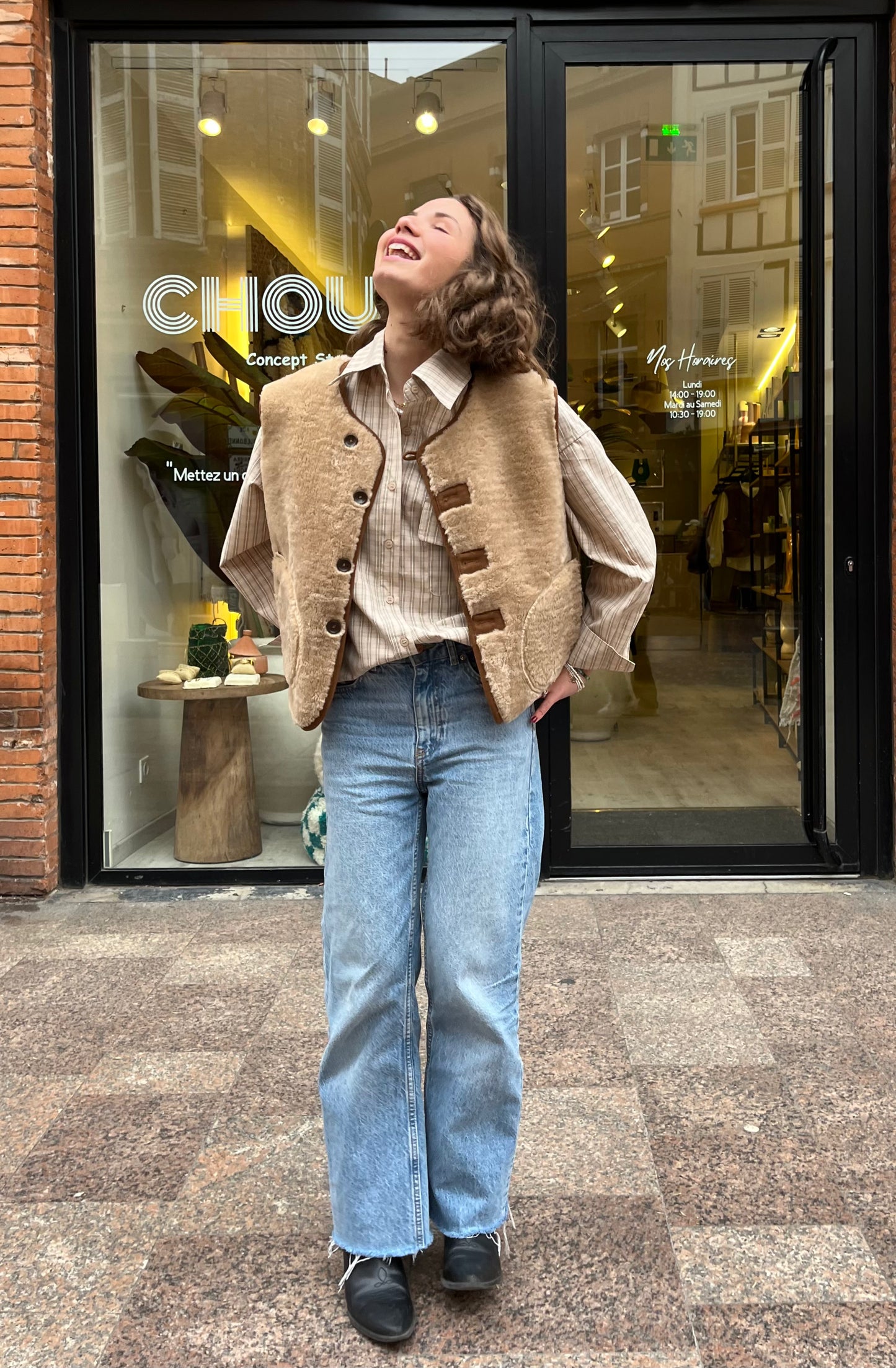 Gilet réversible sans manche "Montana" Camel