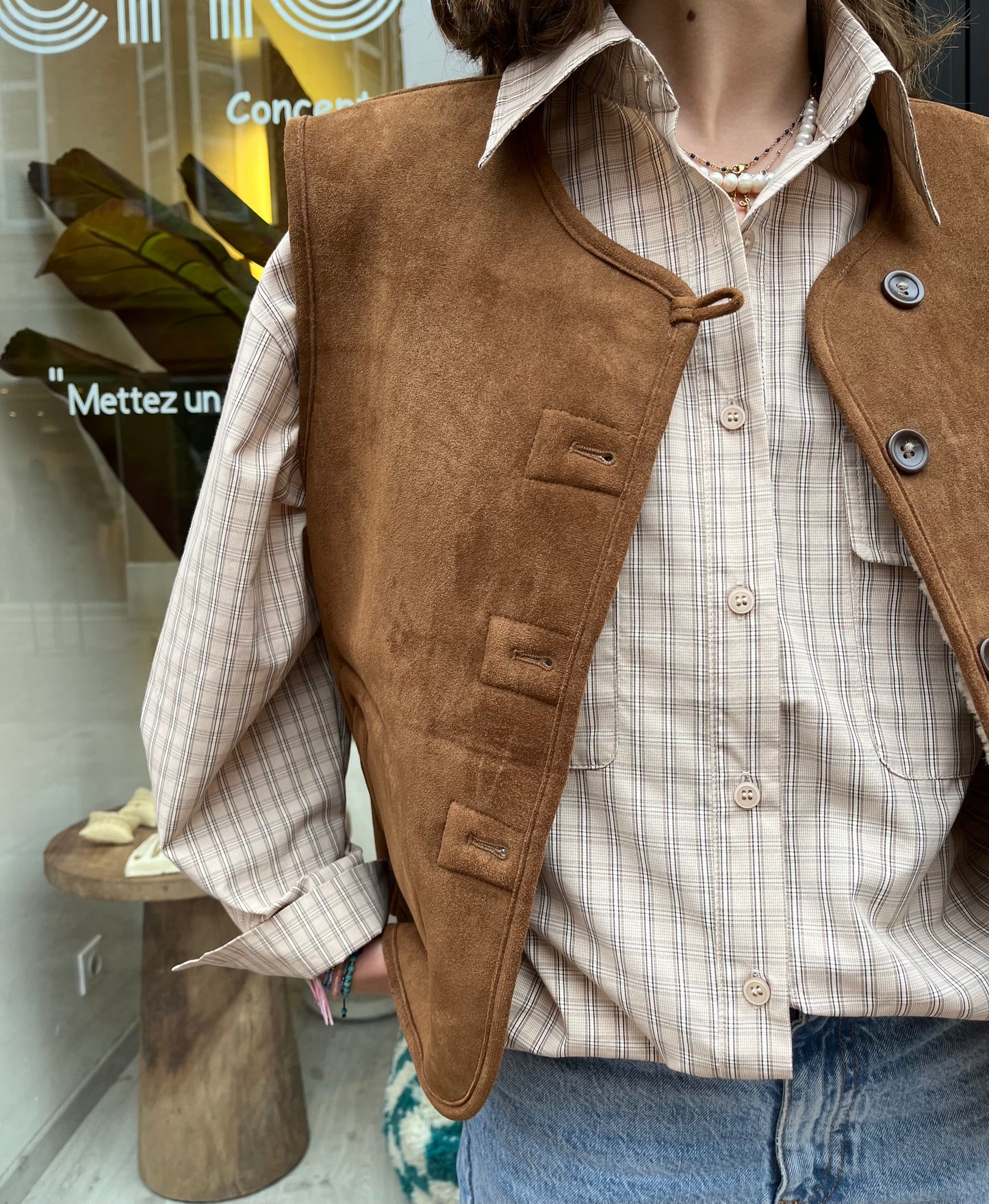 Gilet réversible sans manche "Montana" Camel