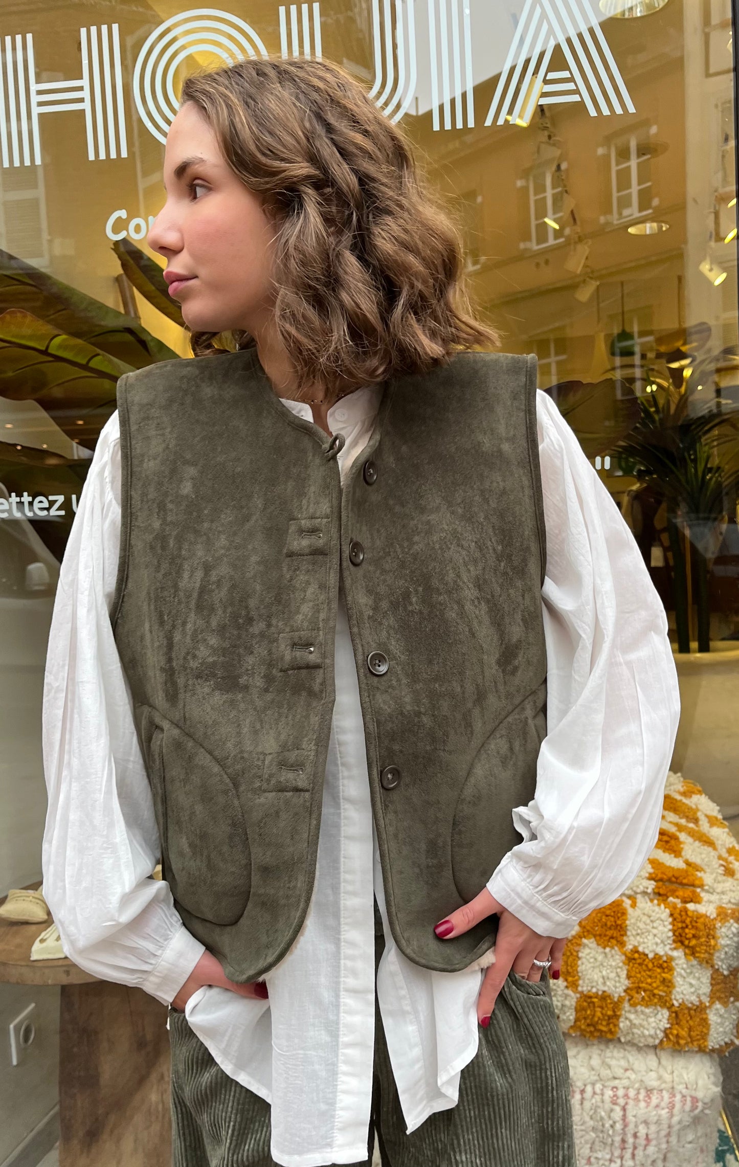 Gilet réversible sans manche "Montana" Kaki
