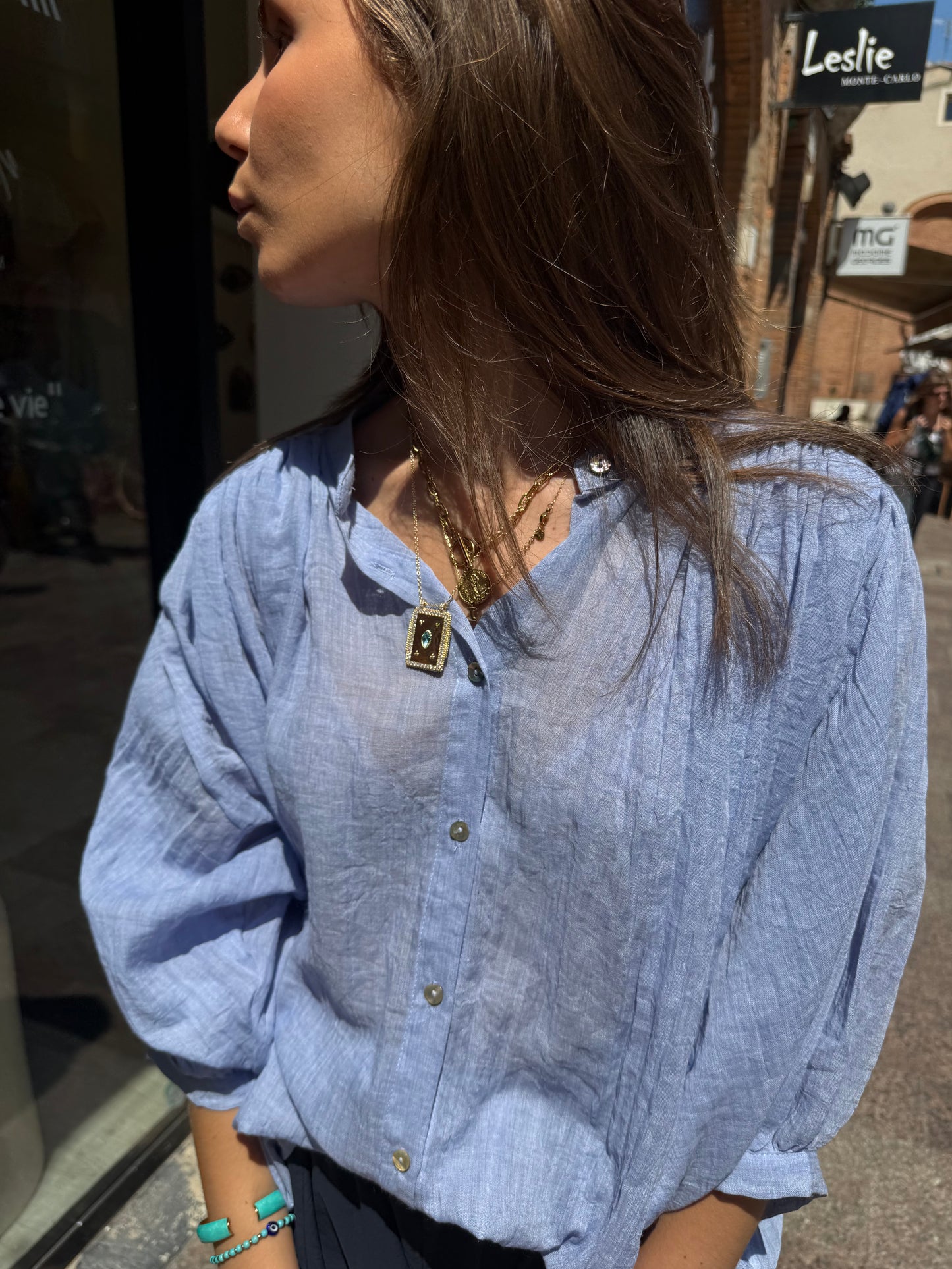 Chemise « Ibiza » bleu jean