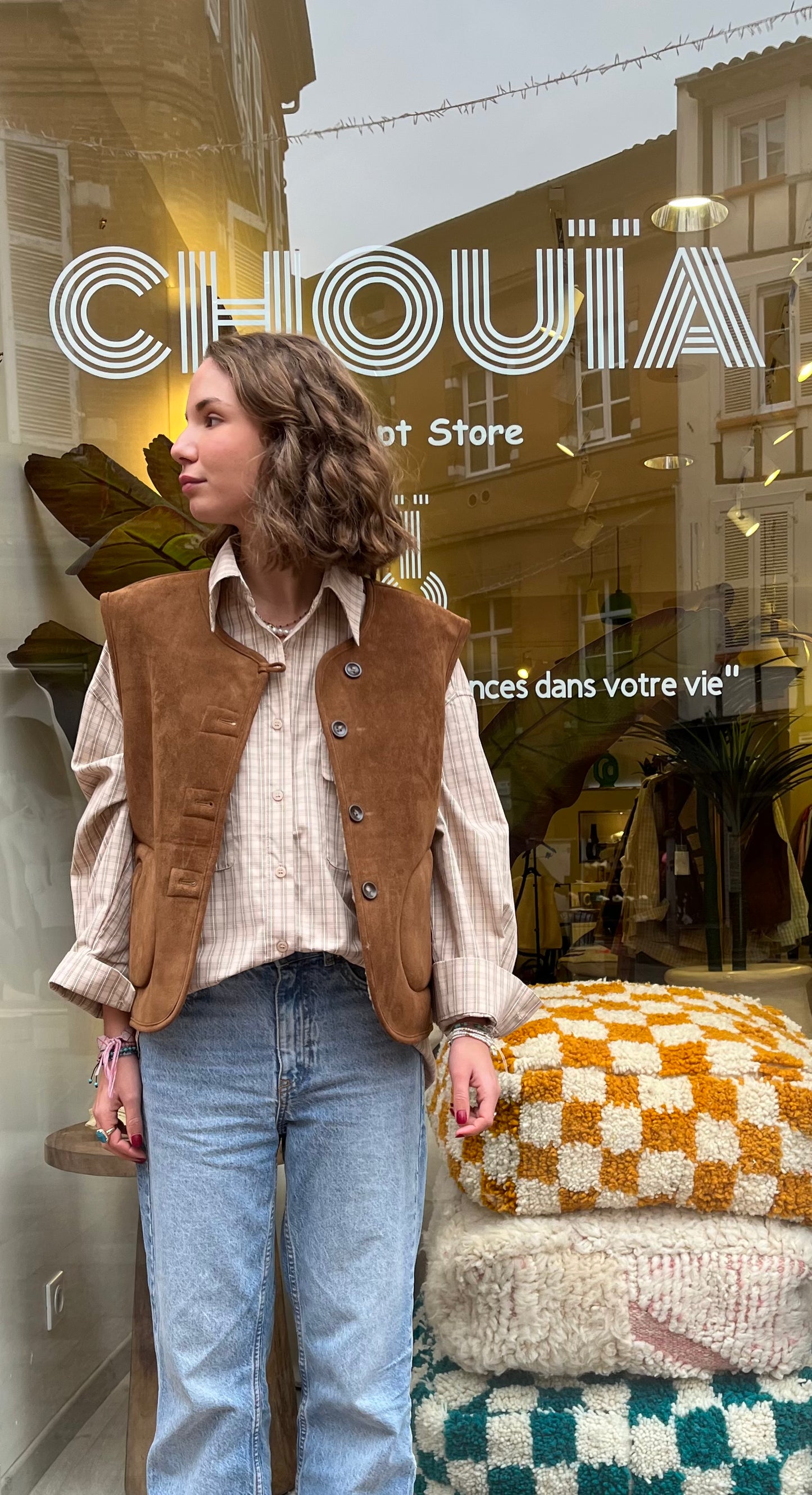 Gilet réversible sans manche "Montana" Camel