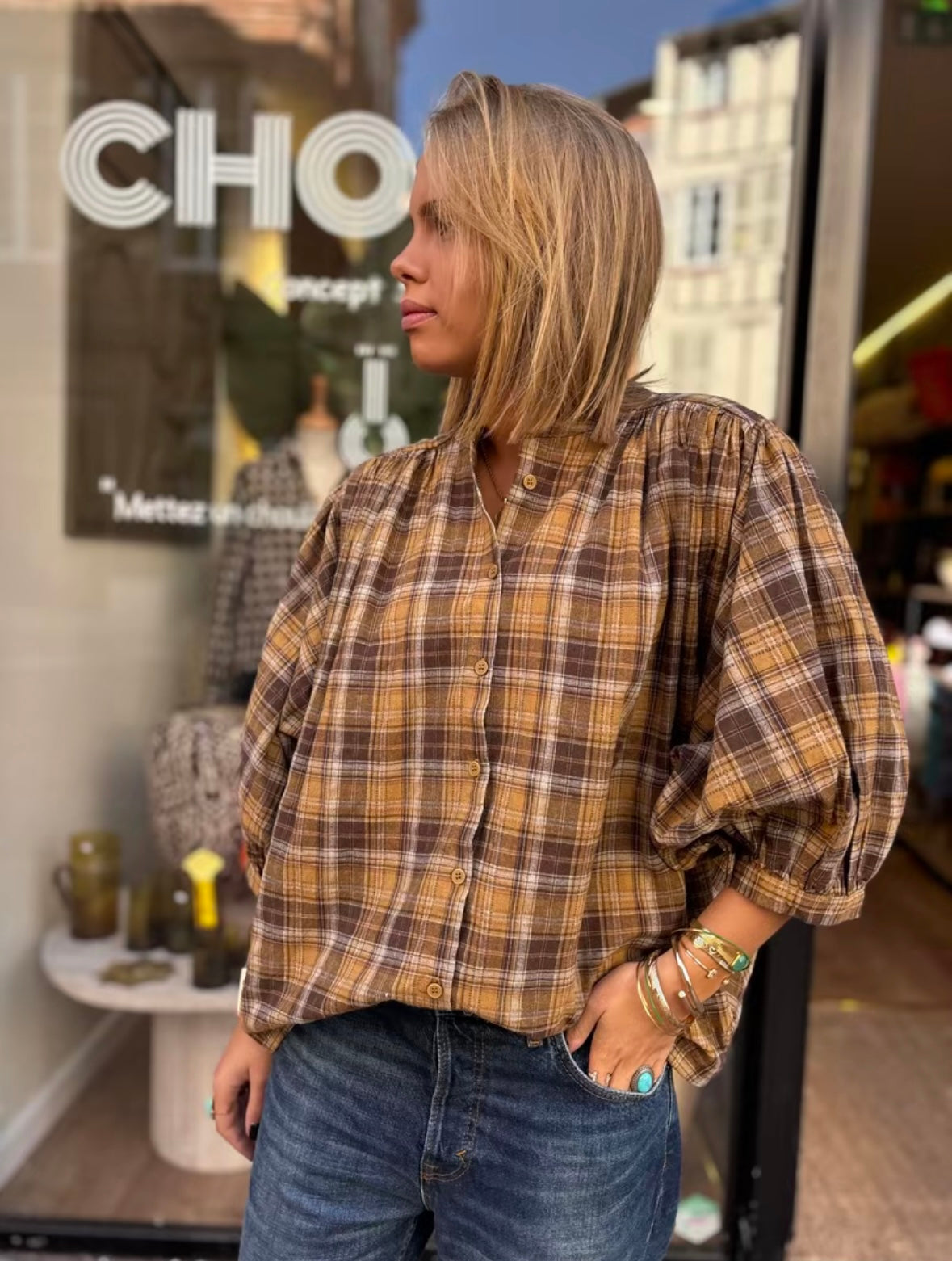 Blouse « Ibiza » carreau