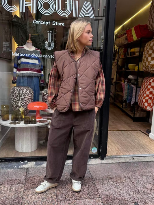 Veste sans manche « bardou » Maron