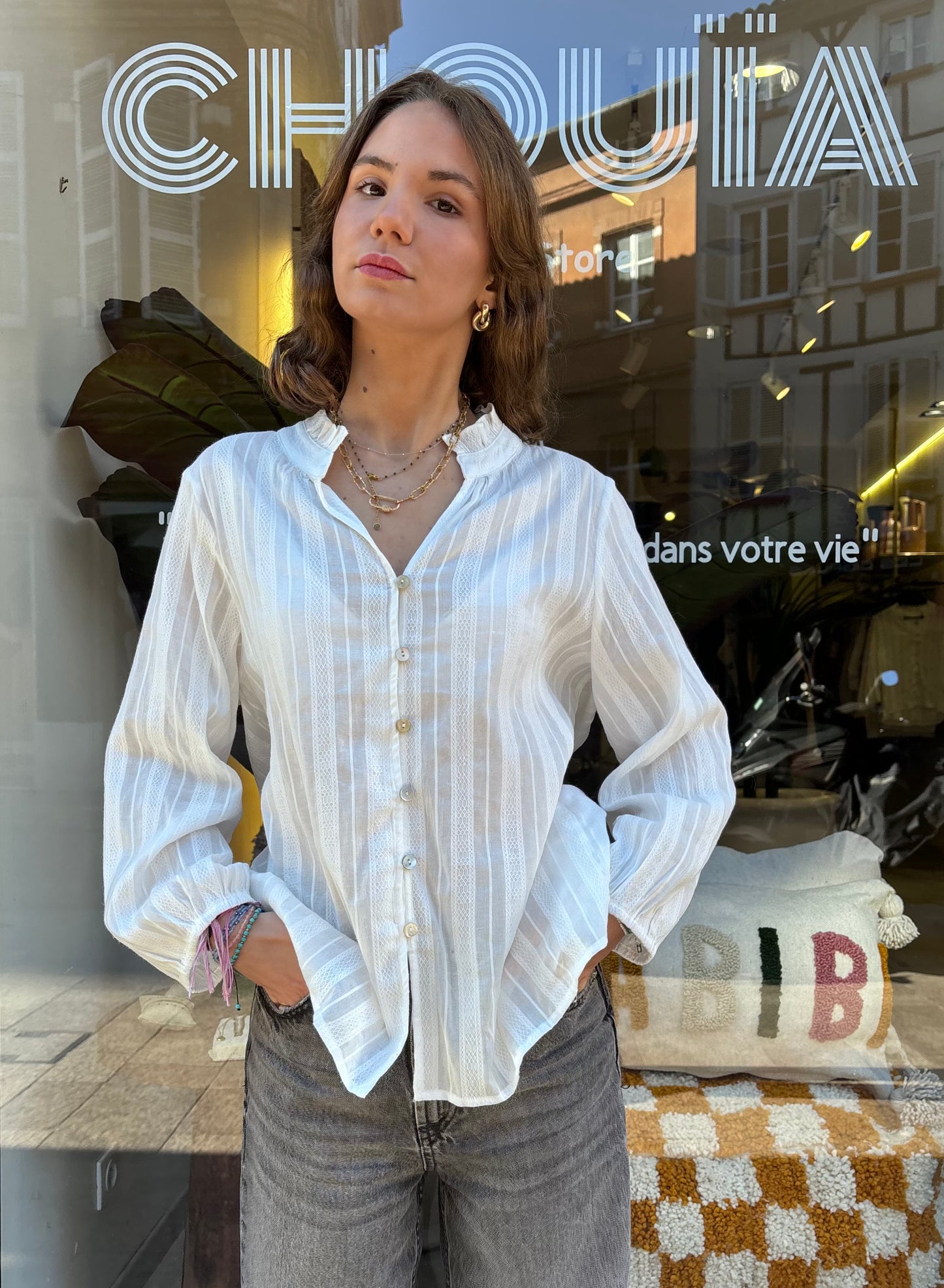 Chemise "Suzane" Blanche