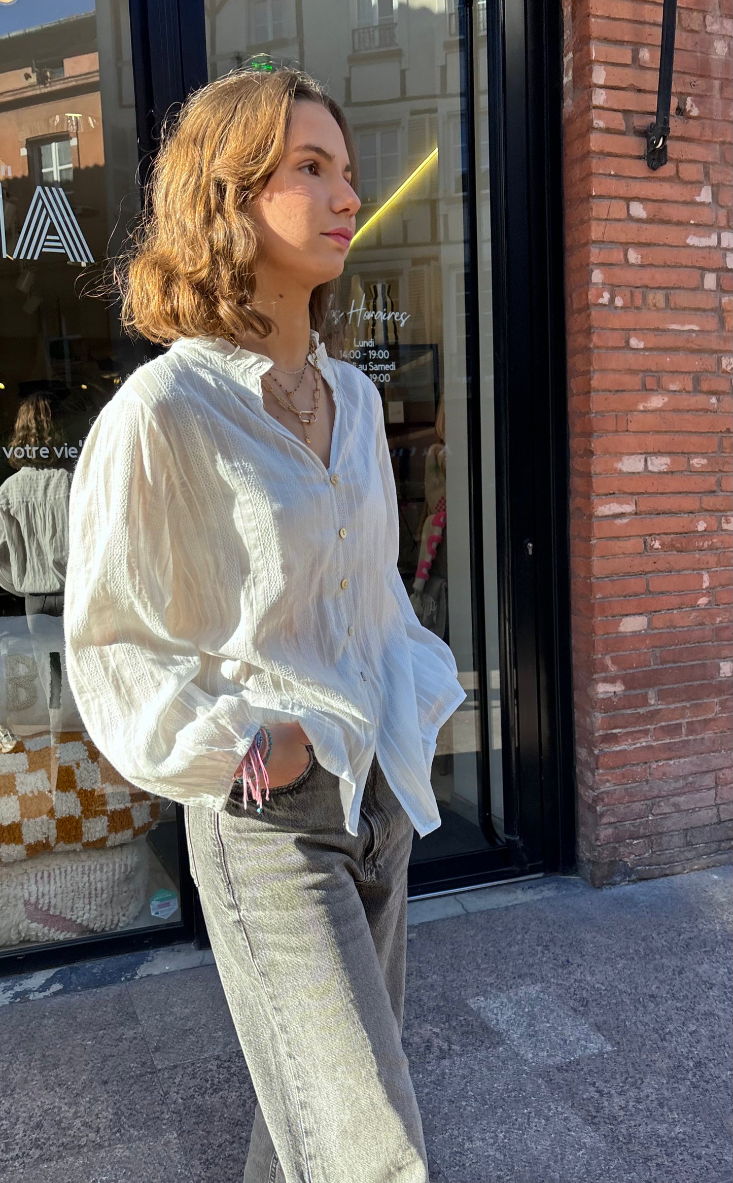 Chemise "Suzane" Blanche
