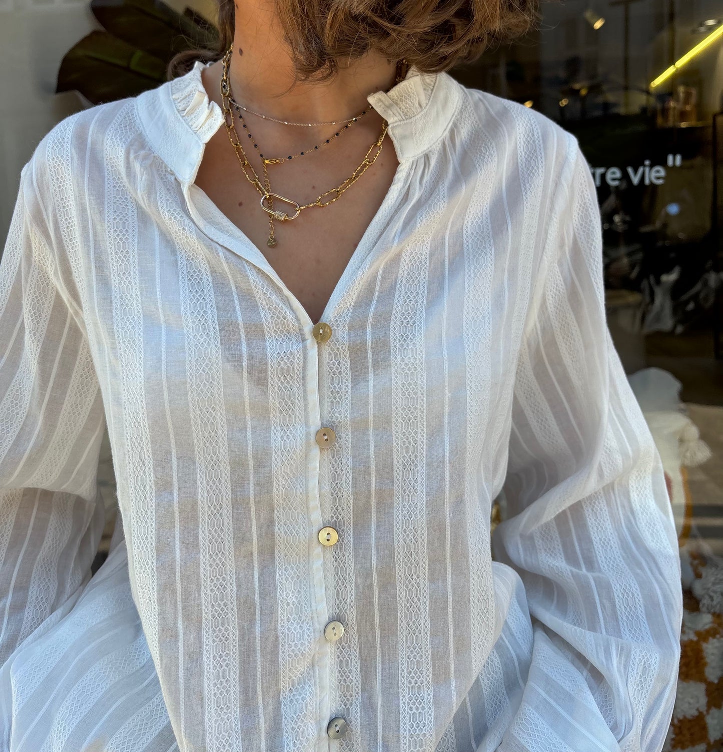 Chemise "Suzane" Blanche