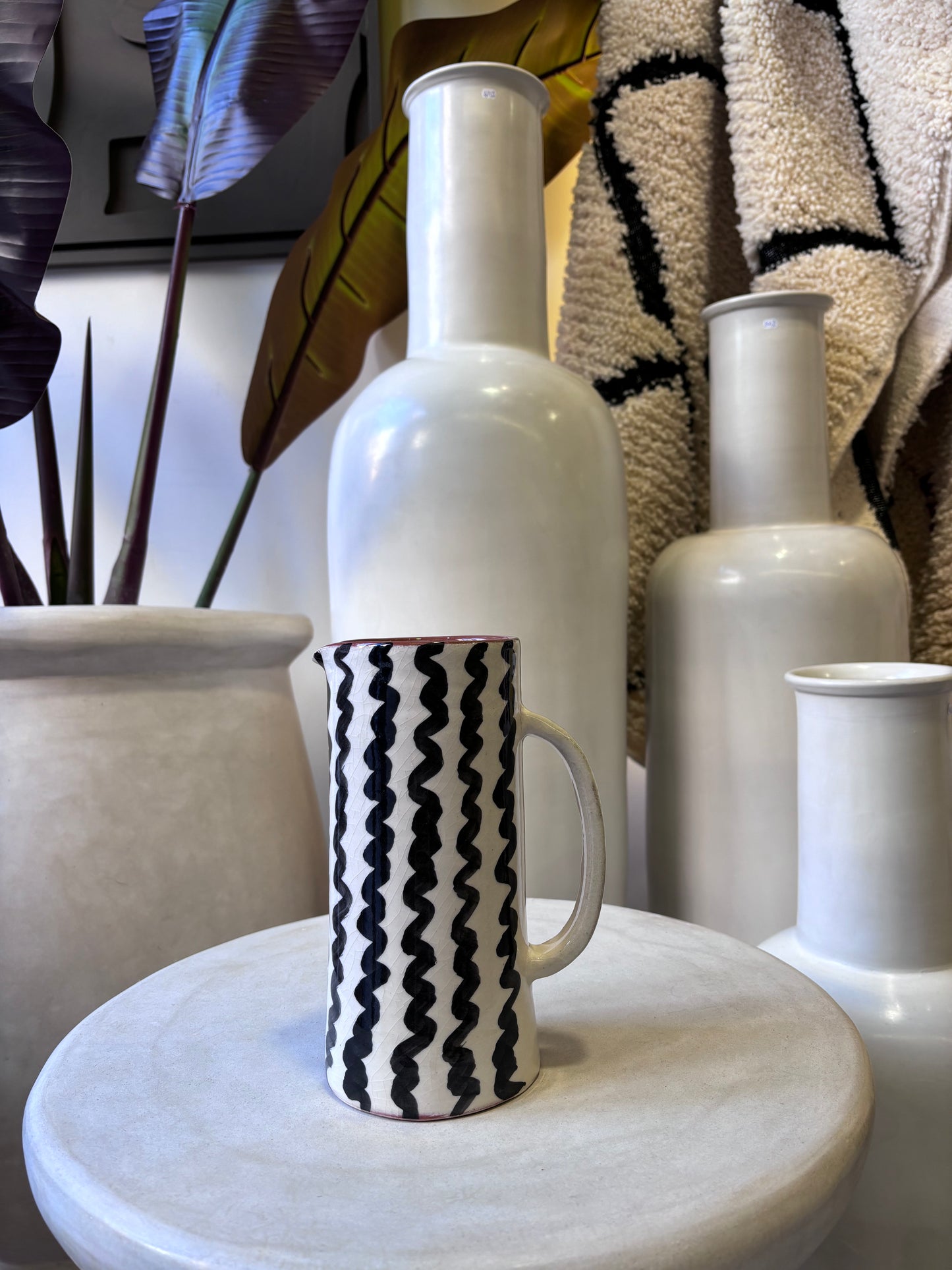 Piché "Rayé" Noir Satiné