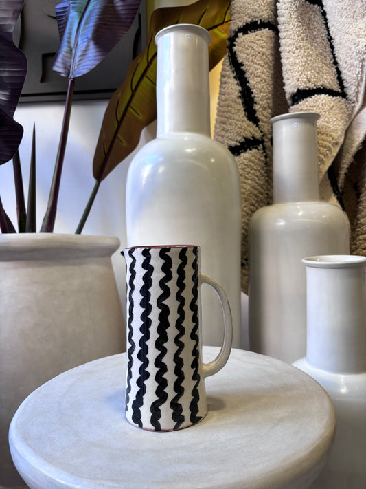 Piché "Rayé" Noir Satiné