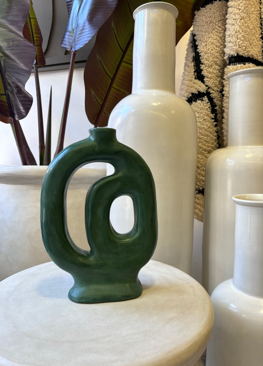 Poterie décoration "Tadelakt" Vert Olive