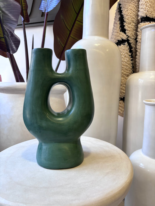 Poterie décoration "Tadelakt" Vert Olive